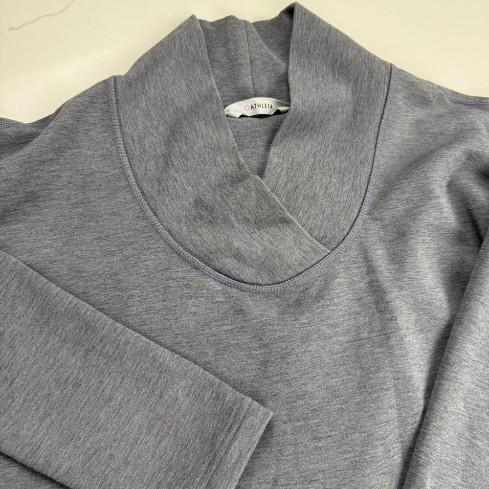 Athleta Wool Blend‎ Softtech Shift Dress Women XXS Gray Zippered Pockets Stretch